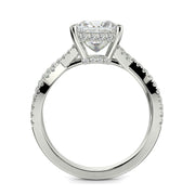 Rosalee Princess Cut Pave Split Shank Twist Claw Set Engagement Ring Setting - Nivetta